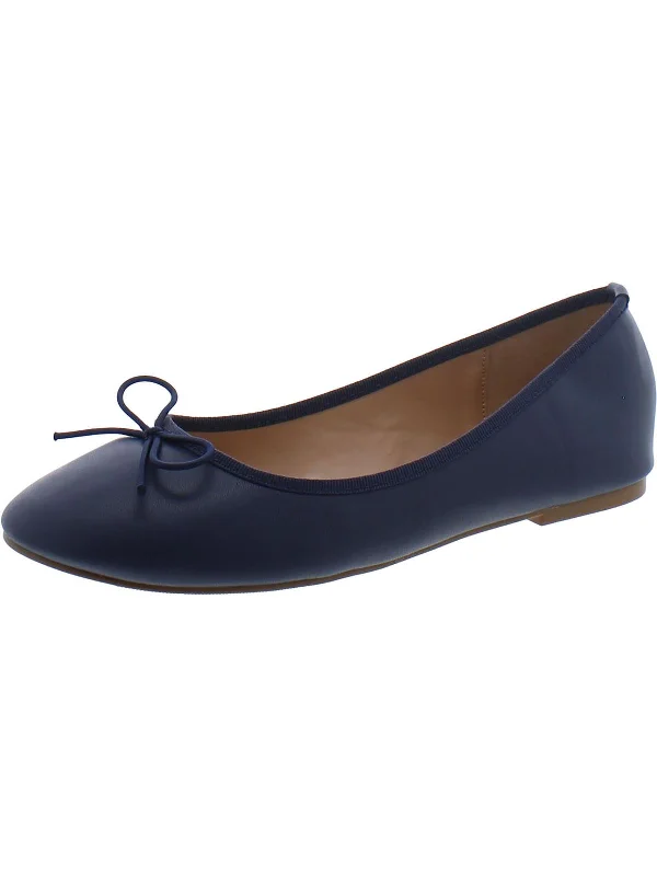 Flats in Shanghai-Womens Bow Faux Leather Ballet Flats