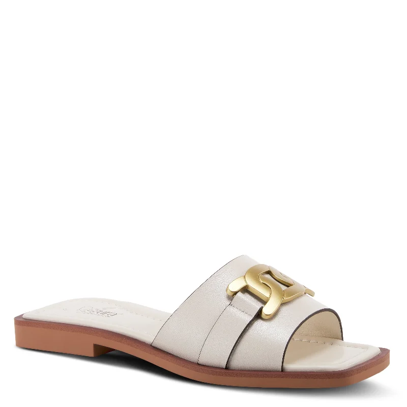 Sandals with modern look-AZURA SAYYIDA SLIDE SANDALS