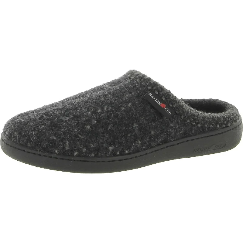 Slippers with flexible design-Womens Textured Contrast Trim Fleece Slippers