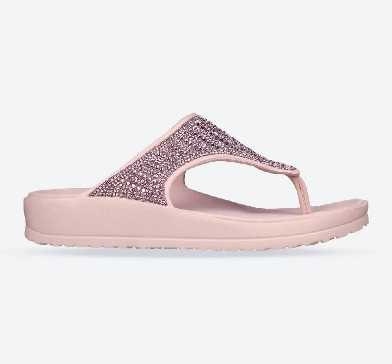 Sandals for summer vibes-Women's Wide Fit Skechers 111016 Cali Breeze 2.0 Glimmer Love Sandals