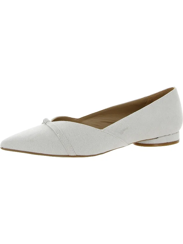 Flats in Carson City-Beau Womens Faux Leather Pointed Toe Ballet Flats