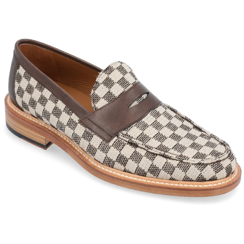 Loafers for active sole-TAFT The Fitz Loafer in Brown Check