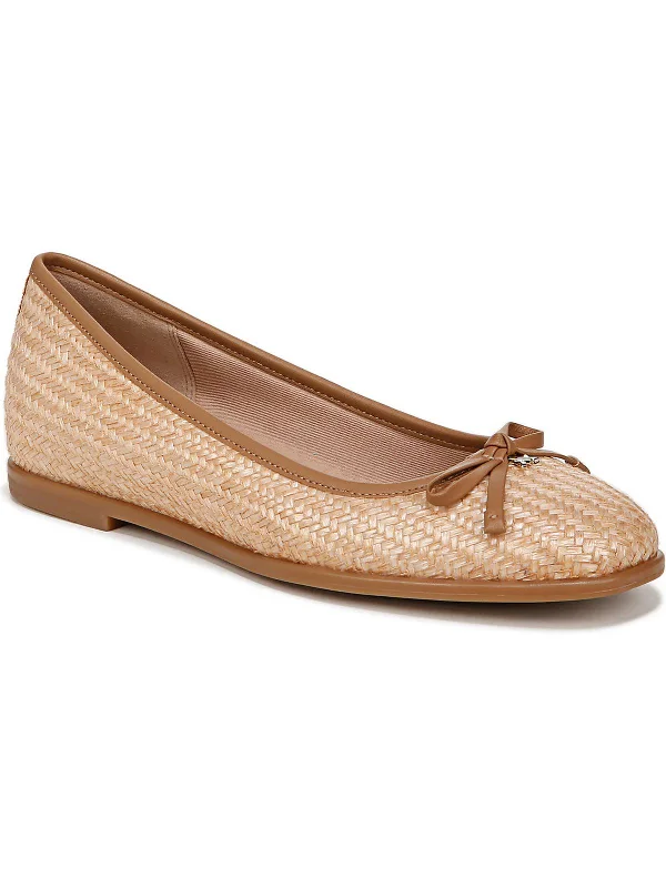 Flats with private balconies-Essential Womens Flat Bow Ballet Flats