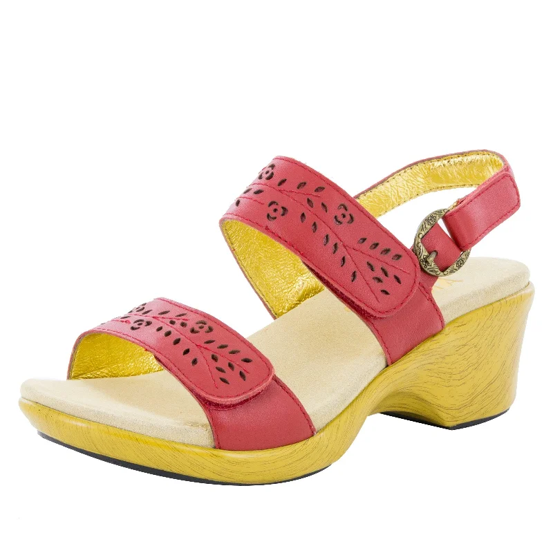 Sandals for weekend trips-Romi Red Butter Sandal