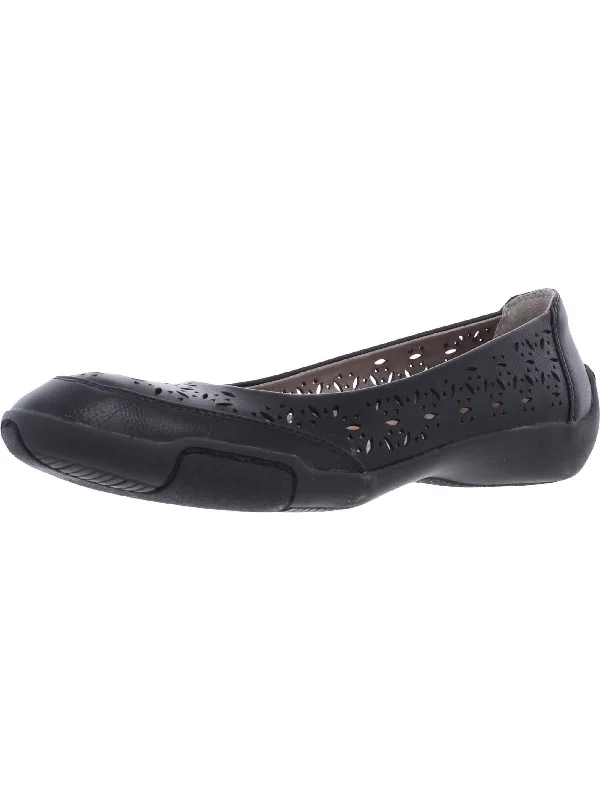 Flats in Albany-Jordan Womens Faux Leather Slip On Ballet Flats