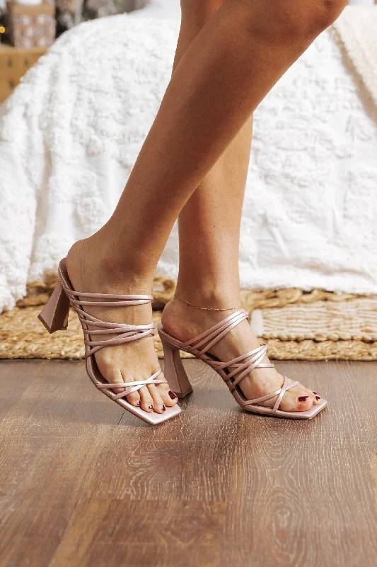 Sandals with walking vibes-Matisse Rooney Strappy Heeled Sandals - Rose - FINAL SALE