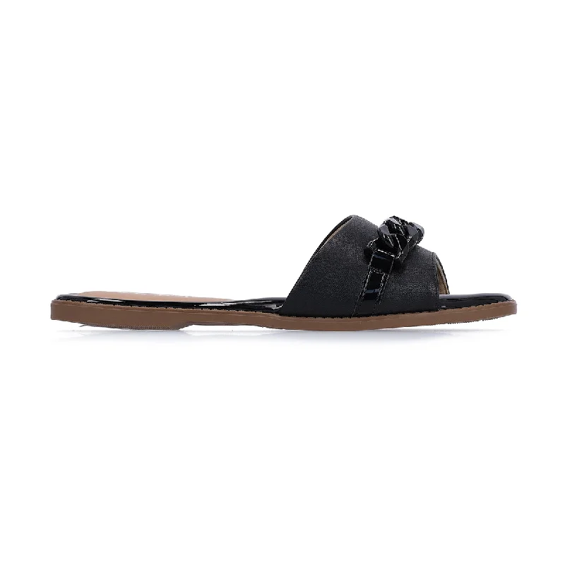 Sandals for beach looks-Black Sandals for Women (508.034)