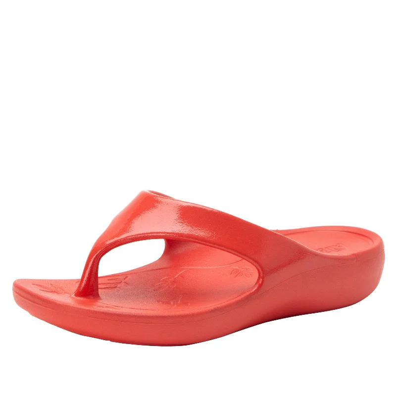 Sandals with sturdy days-Ode Red Gloss Sandal