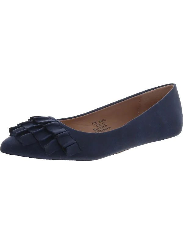 Flats with rooftop decks-Womens Man Made Pointed Toe Ballet Flats