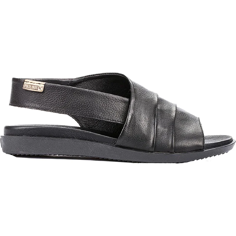 Sandals with lightweight vibes-Women's Pikolinos Antillas W0H-0810BG Black Leather