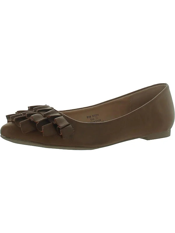 Flats in Cincinnati-Womens Faux Leather Slip On Ballet Flats