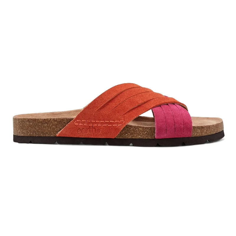 Sandals with cushioning-Atlas Square Toe Slip-on Strappy Casual Sandals