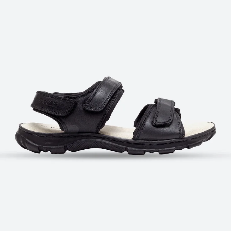 Sandals for everyday finish-Mens Wide Fit James Leather Sandals by Tredd Well