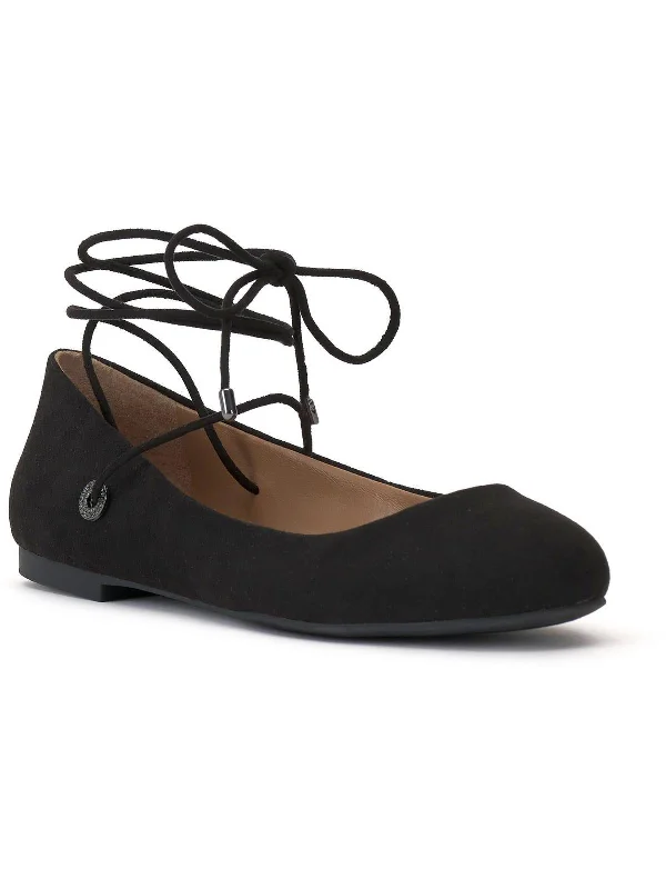 Flats for month-to-month rent-Bingley Womens Faux Suede Lace Up Flats