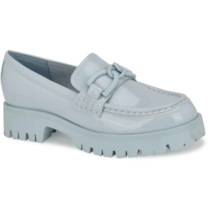 Loafers with edgy fit-Gemay 3 Womens Patent Slip On Loafer Heels