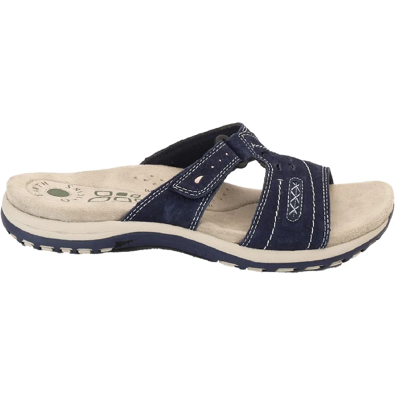 Sandals with sturdy design-Women's Earth Sizzle Navy Suede