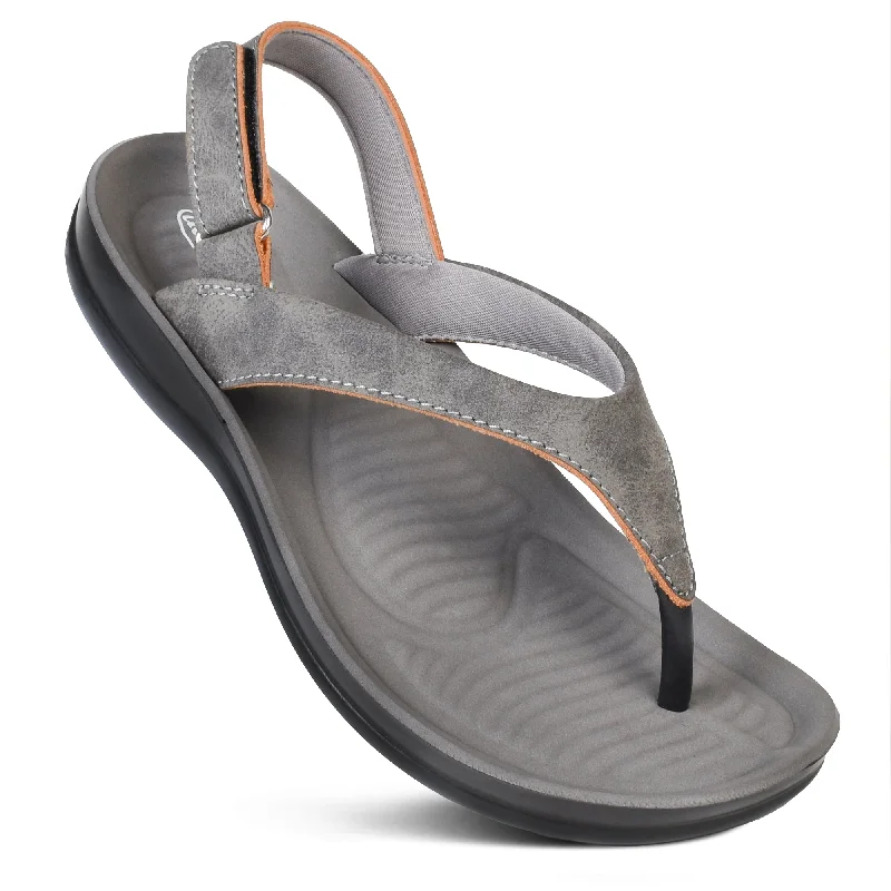 Sandals for casual looks-Aerothotic - Verra Soft Toe Post Comfortable Velcro Backstrap Women’s Sandals