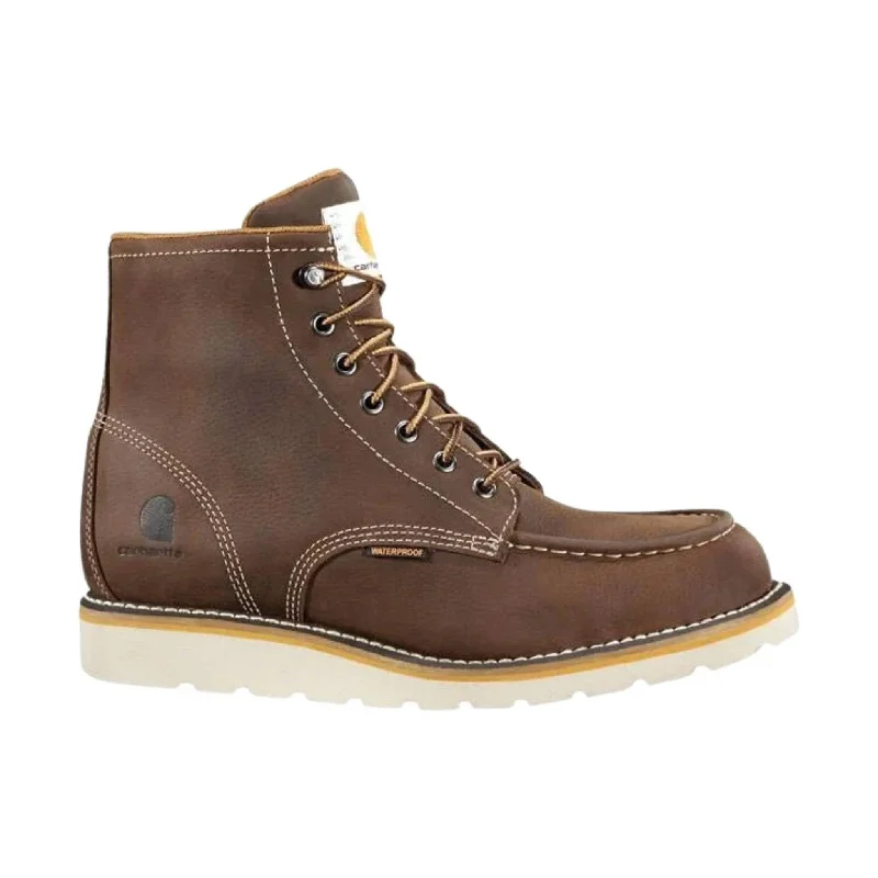 Carhartt Men's Hiker 6in Wedge Moc Soft Toe Boot - Dark Bison Oil Tanned