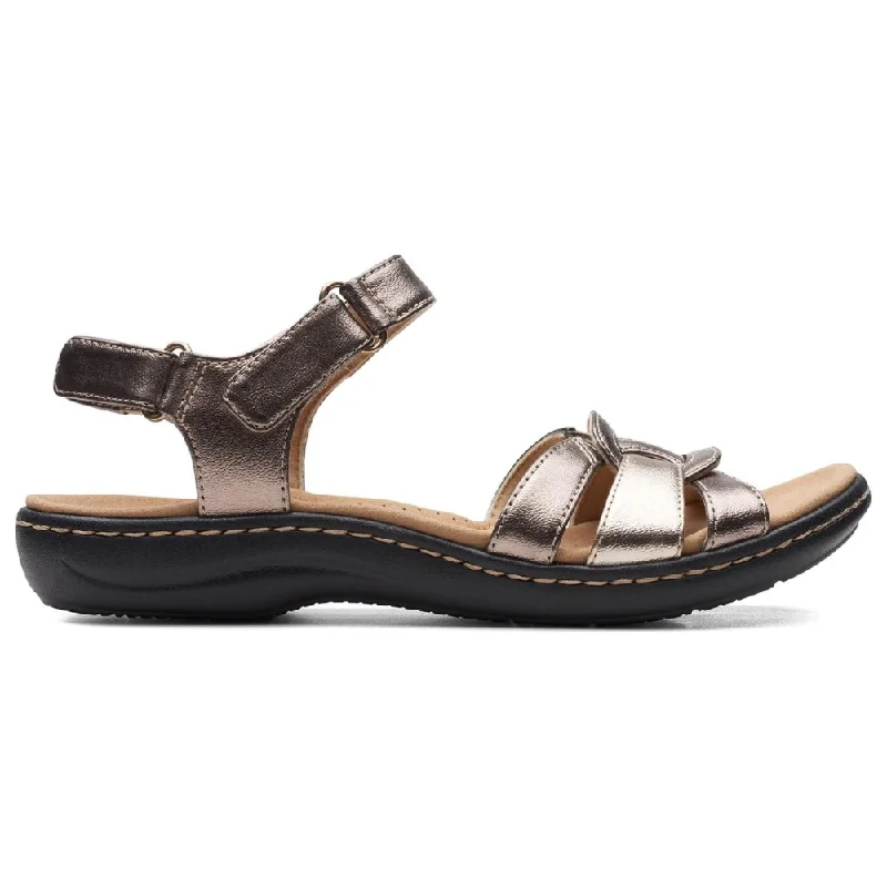 Sandals for everyday finish-Clarks Laurieann Sela Metallic Leather Sandals (Women's)