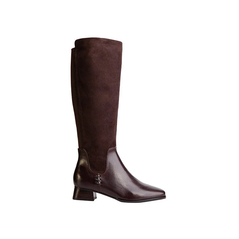 Regarde Le Ciel Thea 02 Ladies Brown Leather Side Zip Knee High Boots