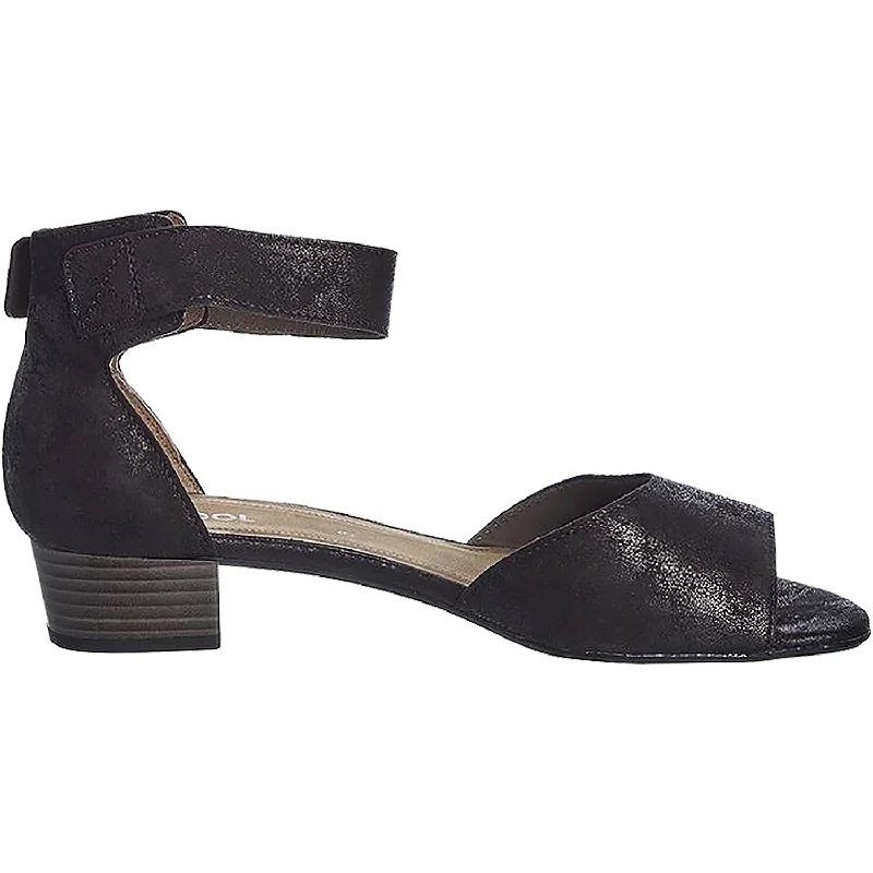 Sandals with padded design-Women's Gabor 65.850.67 Black Suede