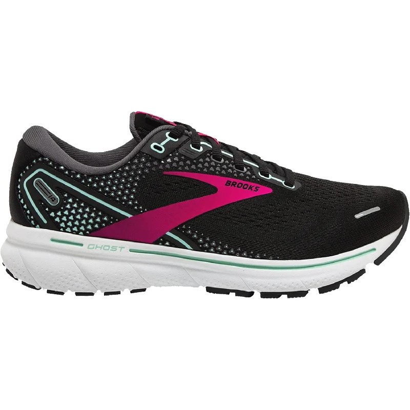 athletic shoes for recreational sportsWomen's Brooks Ghost 14 Black/Pink/Yucca Mesh