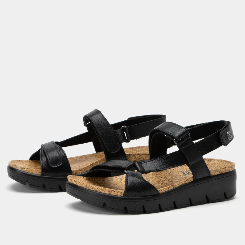 Sandals for vacation wear-Henna Black Sandal