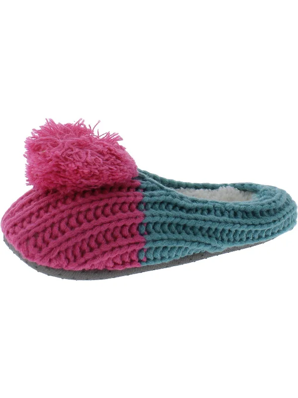 Slippers with anti-slip warmth-Ballerina Womens Faux Fur Ballet Slippers