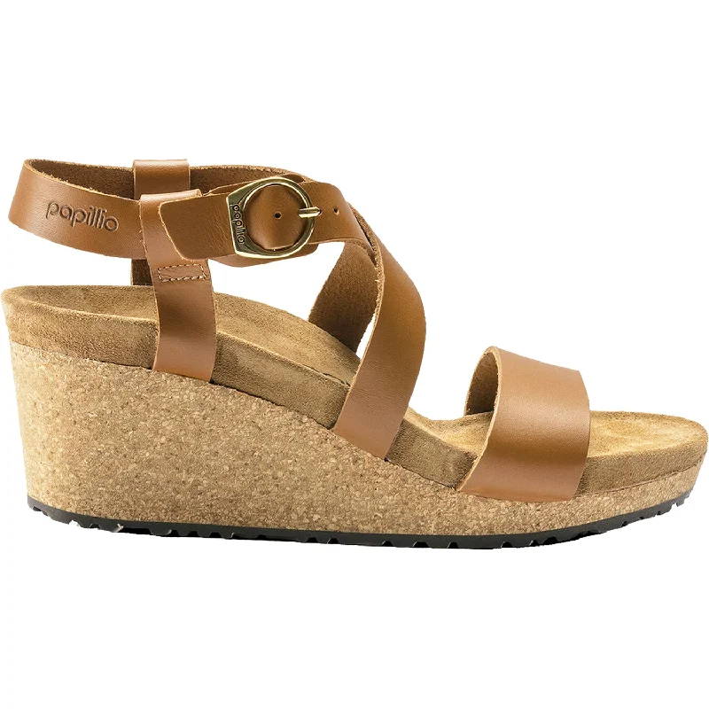 Sandals with soft sole-Women's Birkenstock Papillio Sibyl Ginger Leather