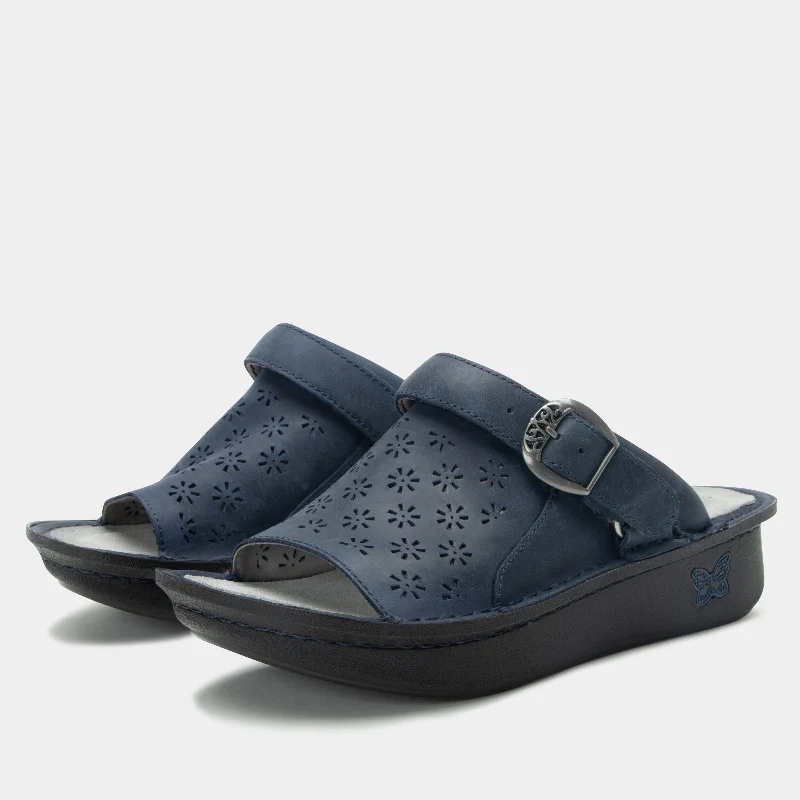 Sandals for summer looks-Klover Oiled Navy Sandal