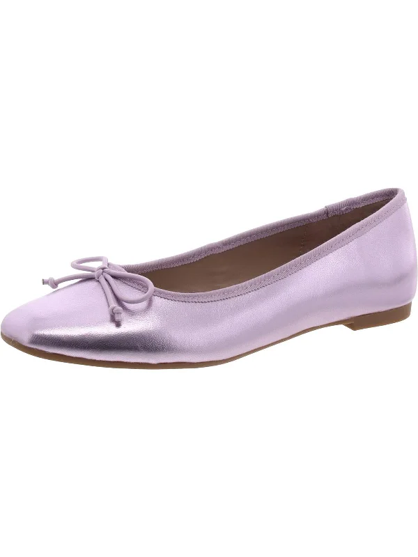 Flats for young tenants-Glee Womens Leather Ballet Flats