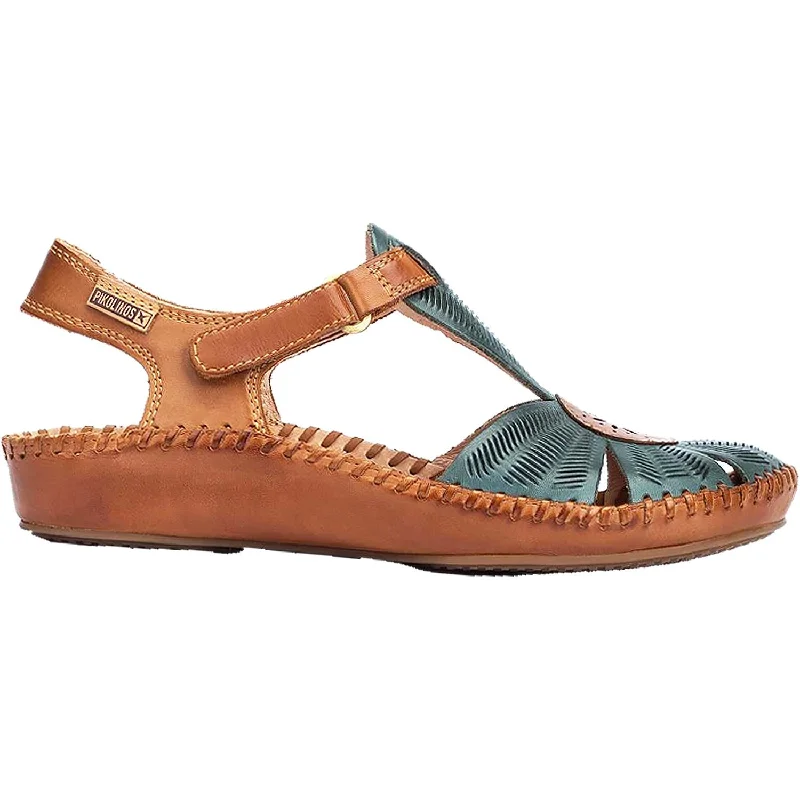 Sandals for everyday fashion-Women's Pikolinos Puerto Vallarta 655-0575 Emerald Leather