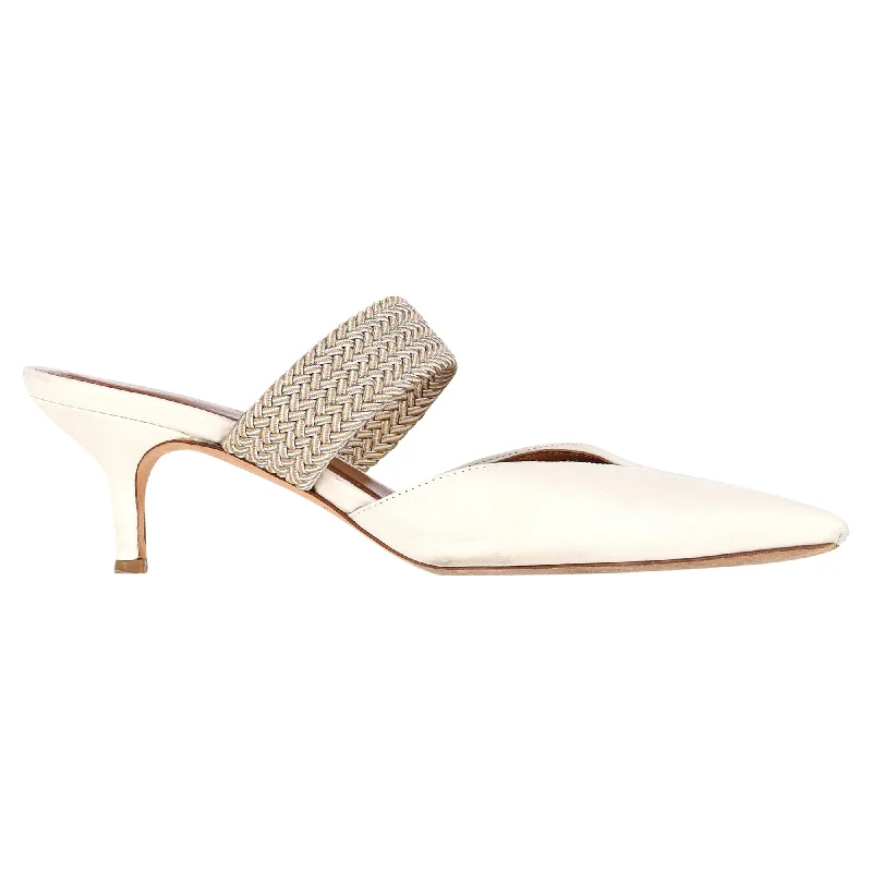 Sandals for everyday fashion-Malone Souliers Maisie Mule Sandals in Off-White Leather