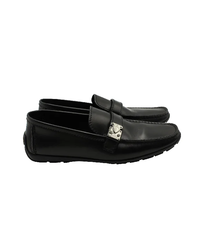 Loafers for active days-Louis Vuitton Lombok Slip On Loafers in Black Leather