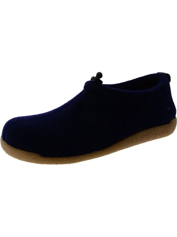 Slippers with sturdy support-Womens Felt Slip-On Loafer Slippers