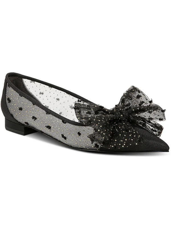 Flats with large bathrooms-Darcey Womens Mesh Slip On Ballet Flats