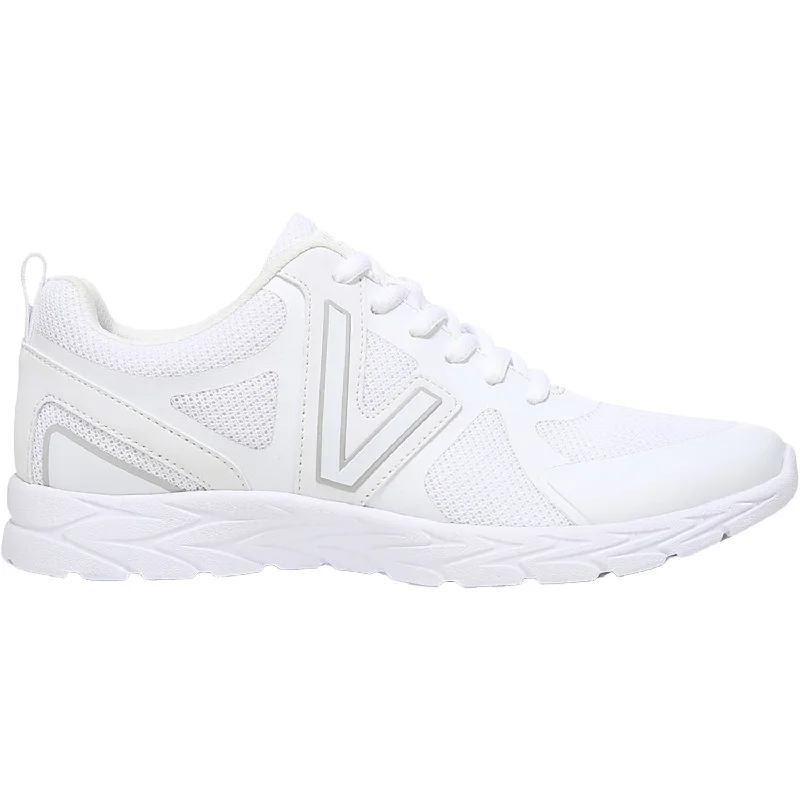 athletic shoes with anti stainWomen's Vionic Miles II White Mesh