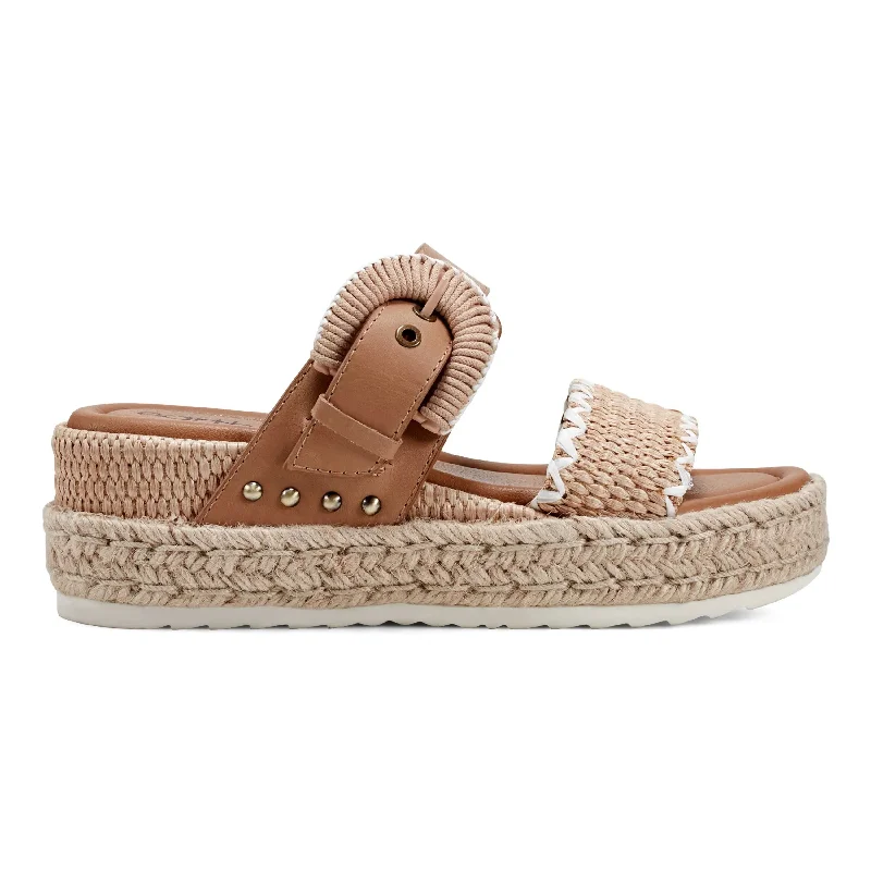 Sandals for warm days-Colla Platform Wedge Slip-On Sandals