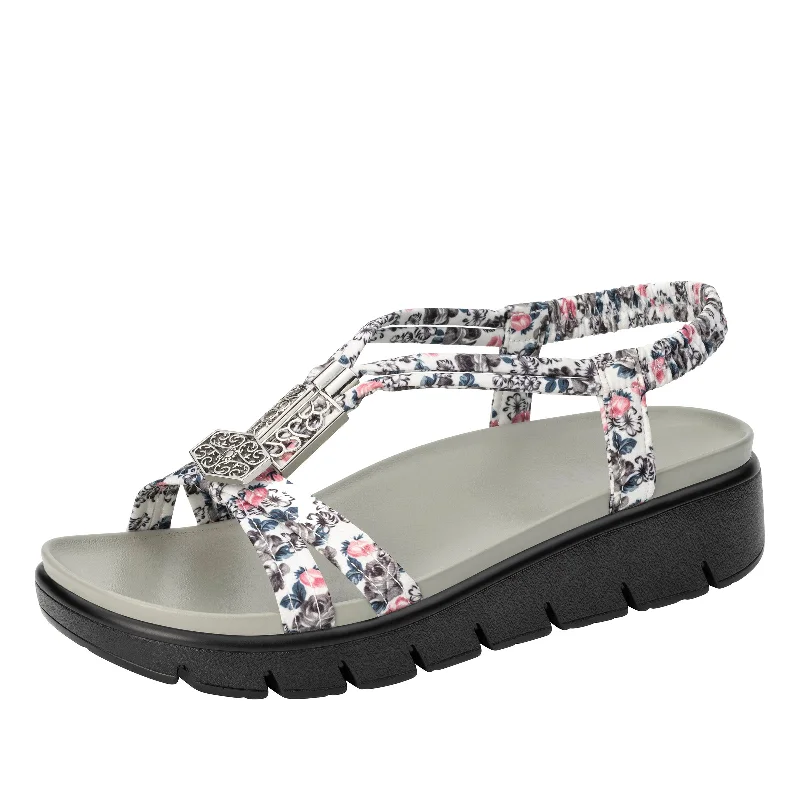 Sandals with padded finish-Roz Lovely Grey Sandal