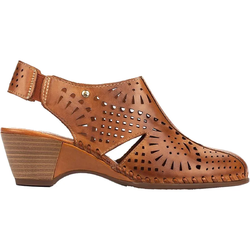 Sandals for vacation-Women's Pikolinos Romana W9X-1786 Brandy Leather