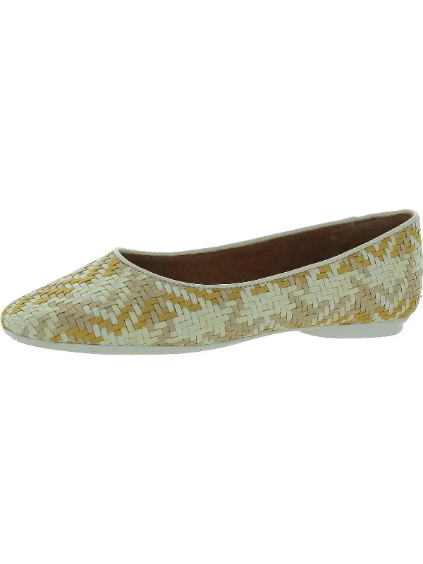 Flats for affordable stays-Eugene Travel Womens Woven Flat Ballet Flats