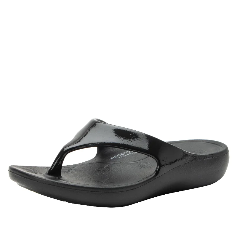 Sandals for summer finish-Ode Black Gloss Sandal