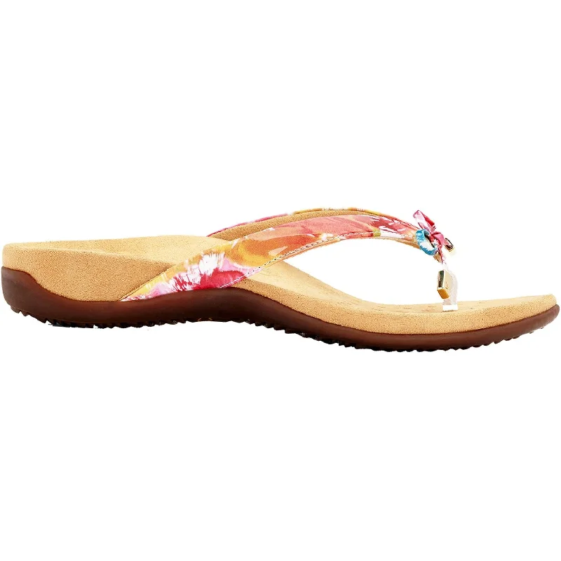 Sandals with soft finish-Women's Vionic Bella II White Floral Patent