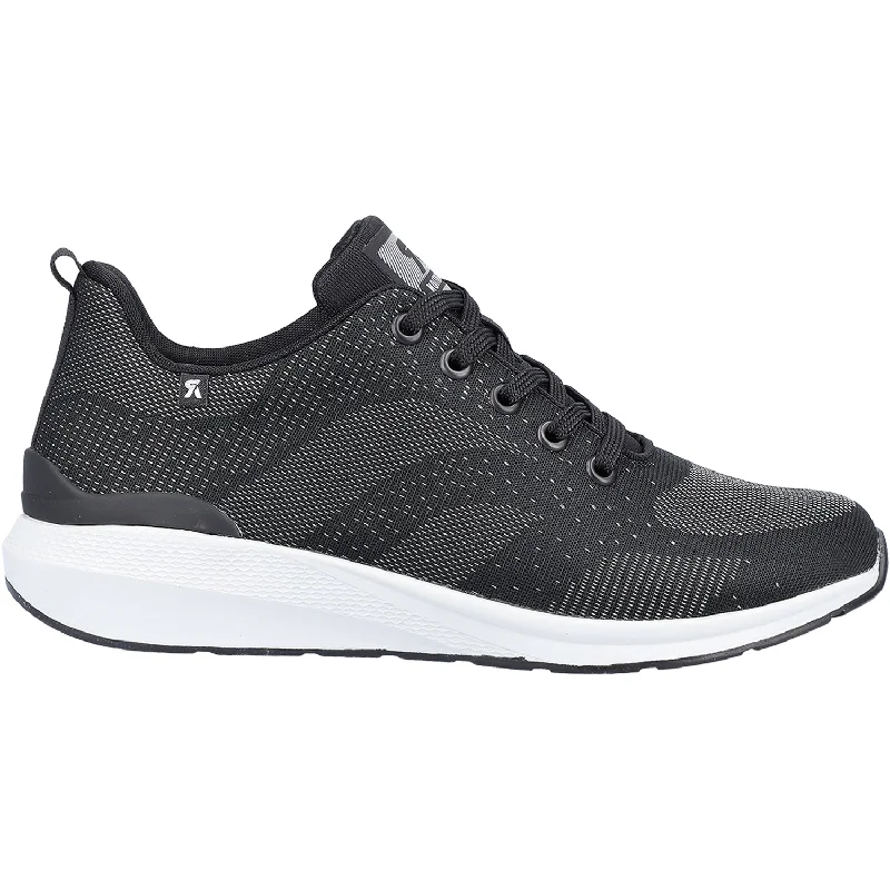 athletic shoes with court readyWomen's Rieker Revolution 40106-00 Athena 06 Black Knit Fabric