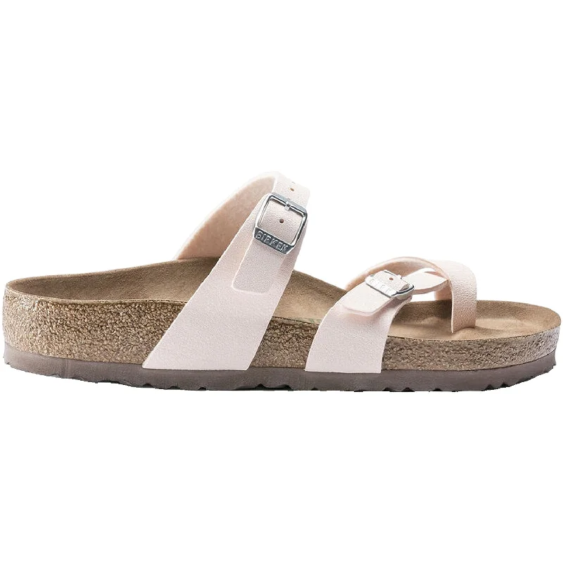 Sandals for summer looks-Women's Birkenstock Mayari Vegan Light Rose Birkibuc