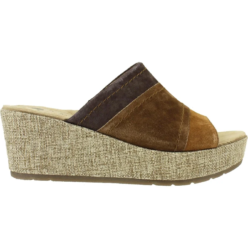 Sandals for long-distance walking-Women's Earth Myra Cognac Suede