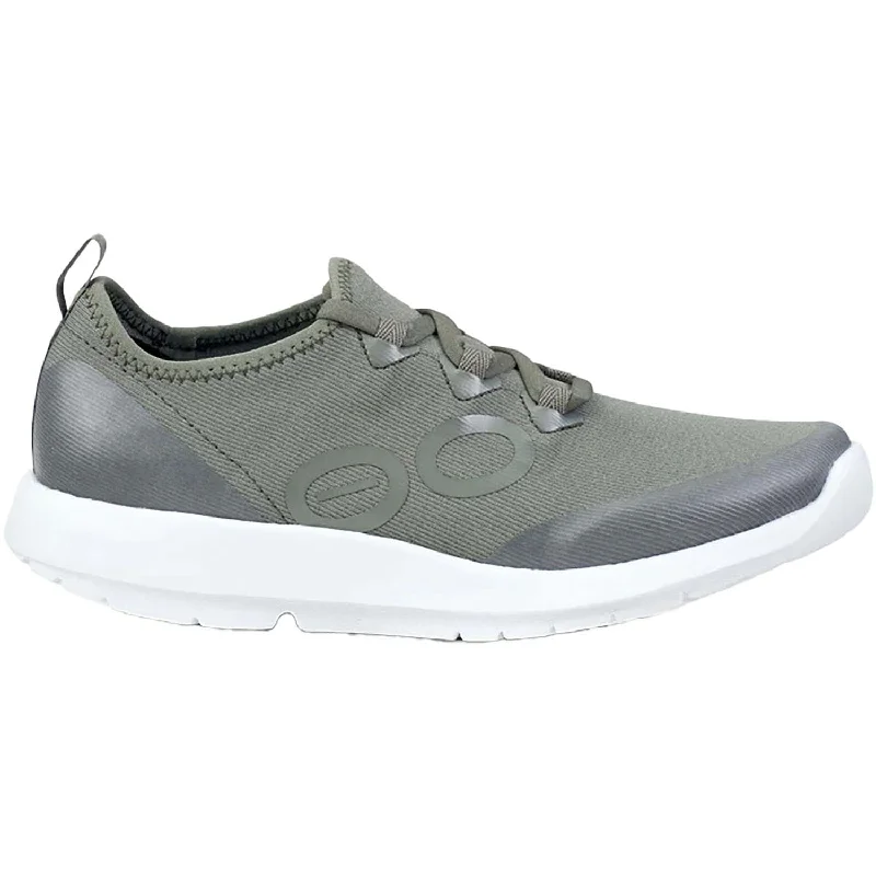 athletic shoes for stain resistantWomen's OOFOS OOMG Sport LS Olive Mesh