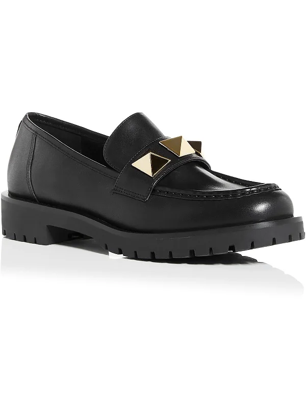 Holland Womens Leather Studded Loafers