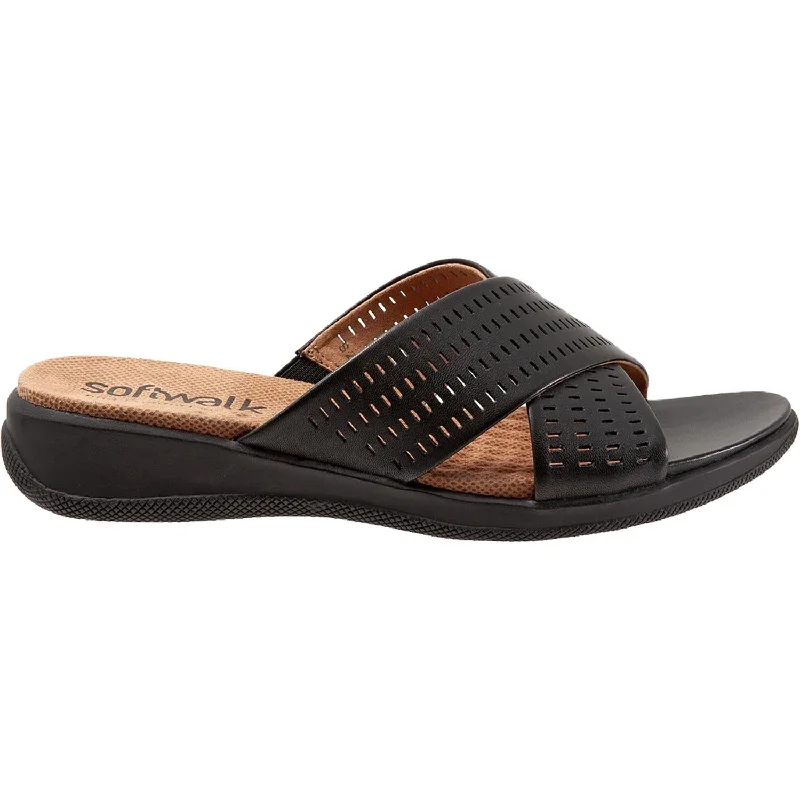 Sandals for parties-Women's SoftWalk Tillman II Black Leather