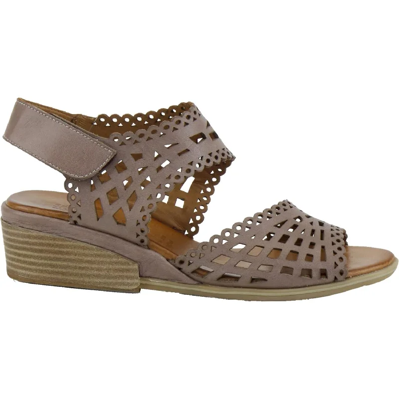 Sandals with textured straps-Women's Spring Step Petra Taupe Leather